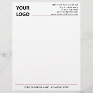 De Lettre Concevez votre propre en-tête avec logo