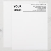 De Lettre Créez votre propre en-tête avec logo et code QR (Devant / Derrière)