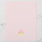 De Lettre Cupcake rose avec en-tête rayures (Dos)