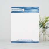 De Lettre Customisable En-tête bleu unique arraché (Debout devant)