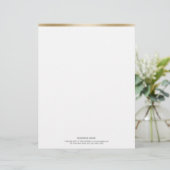 De Lettre Customisable En-tête Bordure Or Simple (Debout devant)