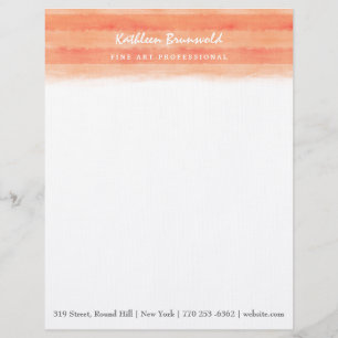De Lettre Customisable En-tête d'aquarelle "Lumineuse d'automne"