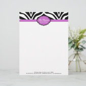 De Lettre Customisable En-tête d'impression Zebra élégant (Debout devant)