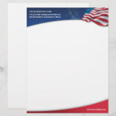 De Lettre Customisable En-tête du drapeau américain (Devant / Derrière)