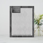 De Lettre Customisable En-tête Jacquard noir classique (Debout devant)