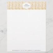 DE LETTRE CUSTOMISABLE OR HERRINGBONE / CHEVRON EN-TÊTE (Devant)