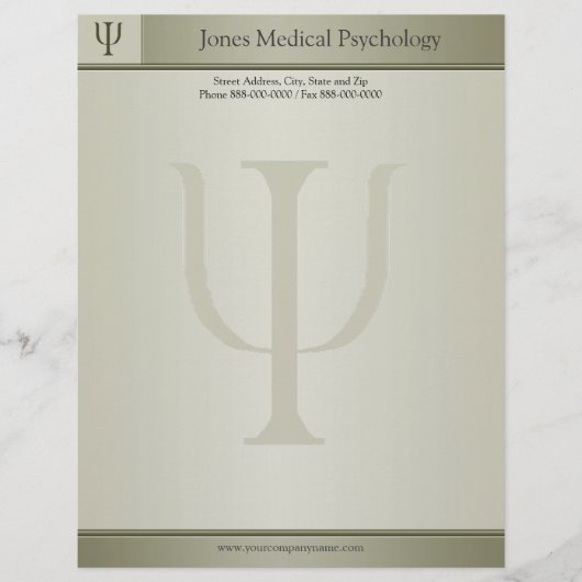 De Lettre Customisable Psychologue en-tête (Devant)