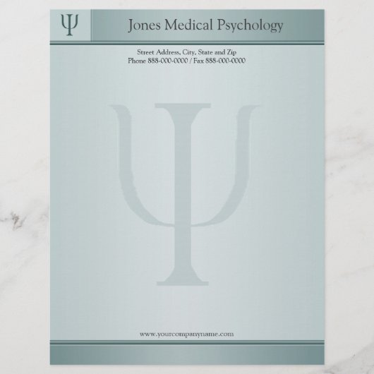 De Lettre Customisable Psychologue en-tête (Devant)