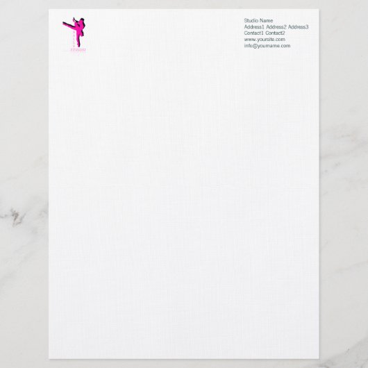 De Lettre Customisée Ballet Studio - En-tête (Devant)