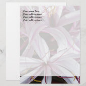 De Lettre Customisée Conception en-tête Lilies (Devant / Derrière)