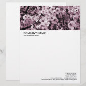 De Lettre Customisée En-tête grande image - Fleur cerise (Devant / Derrière)