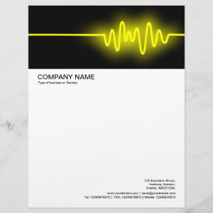 De Lettre Customisée En-tête grande image - Vague son - Jaune