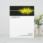 De Lettre Customisée En-tête grande image - Vague son - Jaune (Debout devant)