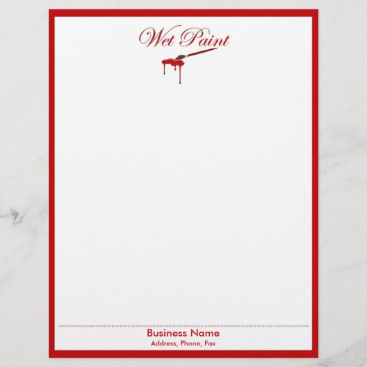 De Lettre Customisée En-tête Peinture Humide (Devant)