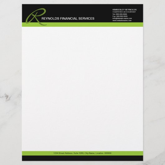 De Lettre Customisée En-tête professionnel Monogramme (Devant)