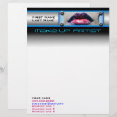 De Lettre Customisée Maquillage Artiste en-tête (Devant / Derrière)