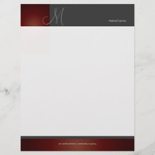 De Lettre Customisée Papier à en-tête monogramme en rétro PixDezines