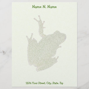 De Lettre Customisée Papier en-tête grenouille verte