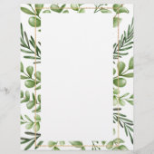 De Lettre Élégant en-tête à lettres florales (Devant)