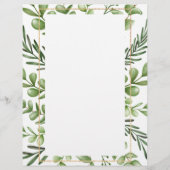 De Lettre Élégant en-tête à lettres florales (Dos)