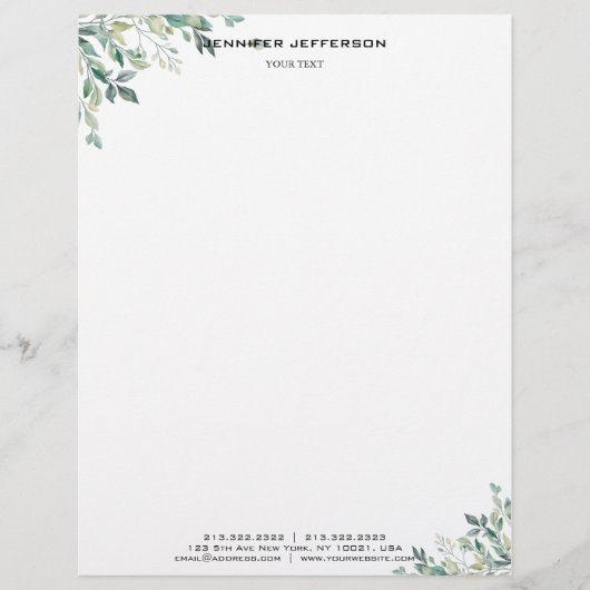 De Lettre Élégant monogramme En-tête moderne (Devant)