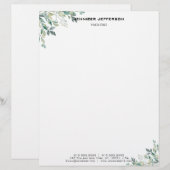 De Lettre Élégant monogramme En-tête moderne (Devant / Derrière)