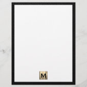 De Lettre Élégant Monogramme Or en-tête (Dos)