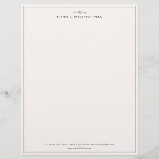 De Lettre Élégante en-tête professionnelle beige (Devant)