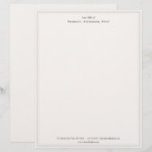 De Lettre Élégante en-tête professionnelle beige (Devant / Derrière)