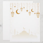 De Lettre En-tête arrière - plan décoratif islamique (Devant / Derrière)