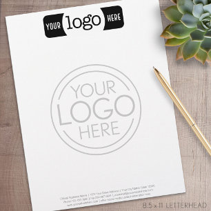De Lettre En-tête avec 2 logos - un logo filigrane