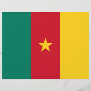 De Lettre En-tête avec Drapeau du Cameroun