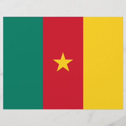De Lettre En-tête avec Drapeau du Cameroun (Devant)