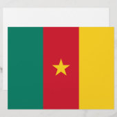 De Lettre En-tête avec Drapeau du Cameroun (Devant / Derrière)