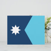 De Lettre En-tête avec Drapeau du Minnesota, États-Unis (Debout devant)