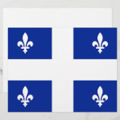 De Lettre En-tête avec Drapeau du Québec, Canada (Devant / Derrière)