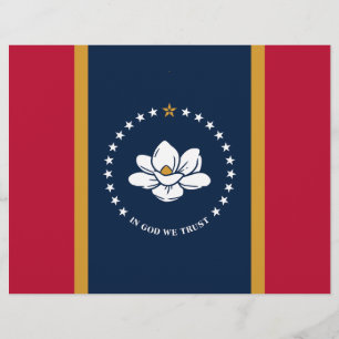 De Lettre En-tête avec le drapeau du Mississippi