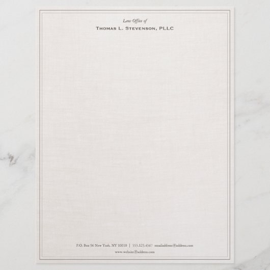 De Lettre En-tête Beige Professionnelle Traditionnelle Éléga (Devant)