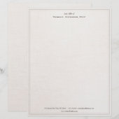 De Lettre En-tête Beige Professionnelle Traditionnelle Éléga (Devant / Derrière)