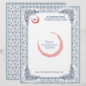 De Lettre En-tête blanc Noël Business avec WATERMARK (Devant / Derrière)