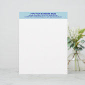 De Lettre En-tête bleu centré aligné et monochrome (Debout devant)