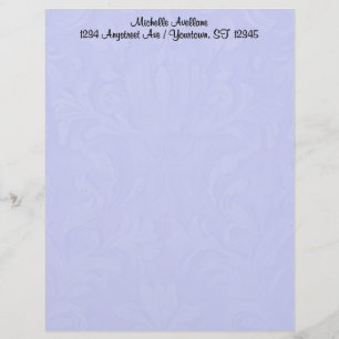 De Lettre En-tête bleu Damas