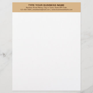 De Lettre En-tête Brown centré aligné et monochrome