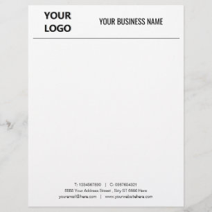 De Lettre En-tête bureau personnalisé avec logo