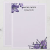 De Lettre En-tête Campanula violet (Devant / Derrière)