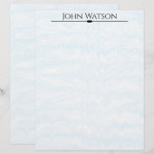 De Lettre En-tête Chevron bleu et blanc (Devant / Derrière)