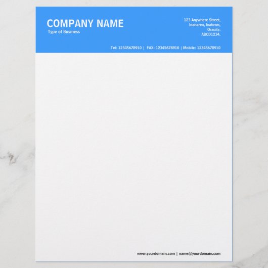 De Lettre En-tête couleur 2x - Blue 3399FF (Devant)