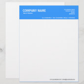 De Lettre En-tête couleur 2x - Blue 3399FF (Devant / Derrière)