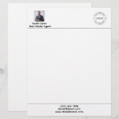 De Lettre En-tête d'agent immobilier (Devant / Derrière)