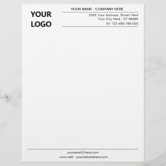 De Lettre En-tête du bureau d'affaires moderne (Devant)